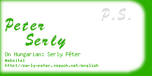 peter serly business card